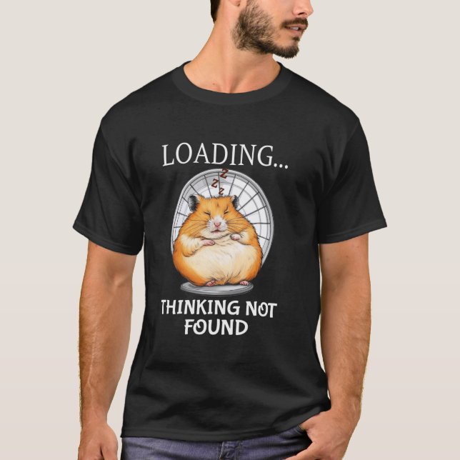 Söt Laddande Sovande Hamster Tänker T Shirt (Framsida)