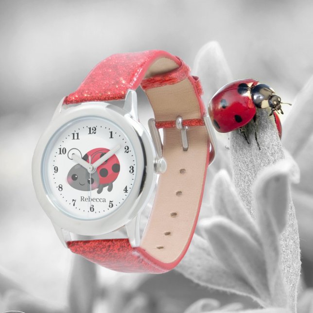 Söt ladybug älskare add namn Watch Armbandsur (Skapare uppladdad)