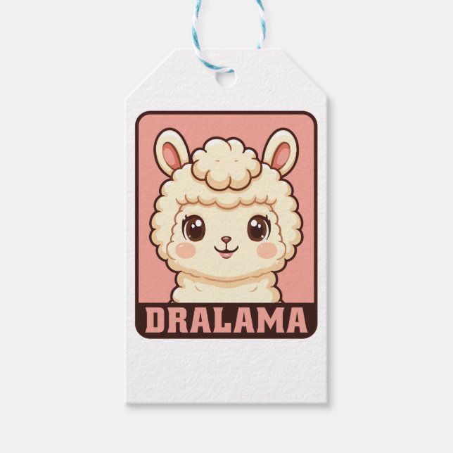 Söt lama illustration design presentetikett (Framsidan)