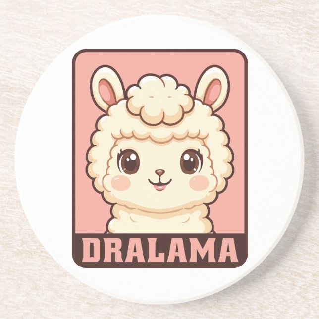 Söt lama illustration design underlägg (Framsidan)