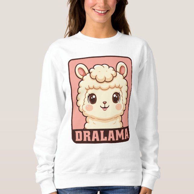 Söt lama-illustration t-shirt design (Framsida)