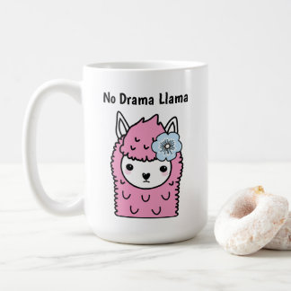 Söt lama, ingen drama lama kaffemugg