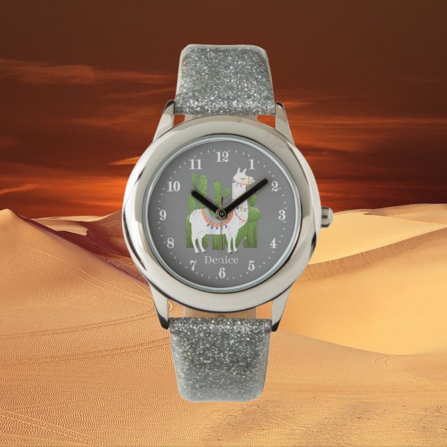 Söt lama sloth add namn Watch Armbandsur (Skapare uppladdad)