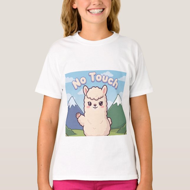Söt lama  t shirt (Framsida)
