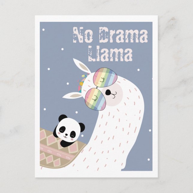 Söt lama vykort (Framsida)