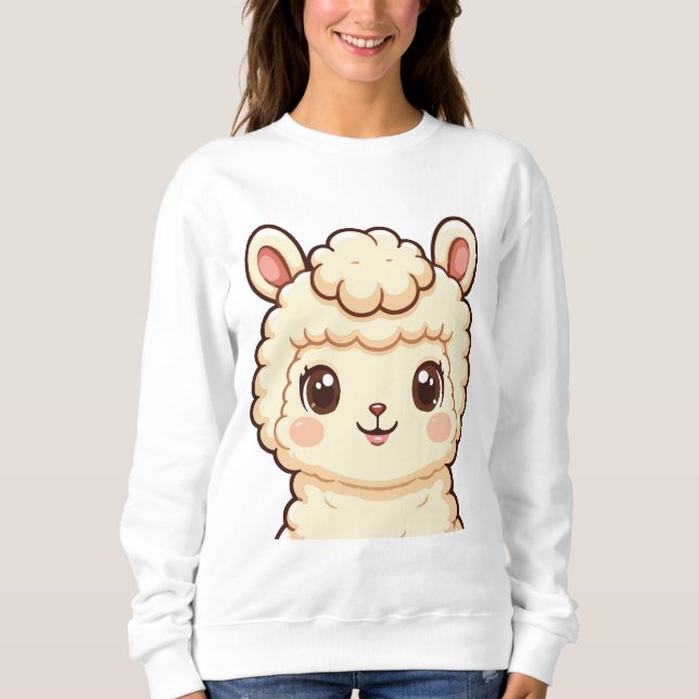 Söt lamm-illustration sweatshirt-design t shirt (Framsida)