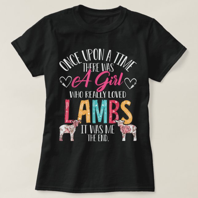 Söt lammälskarepresent för flickor och kvinnor t shirt (Design framsida)