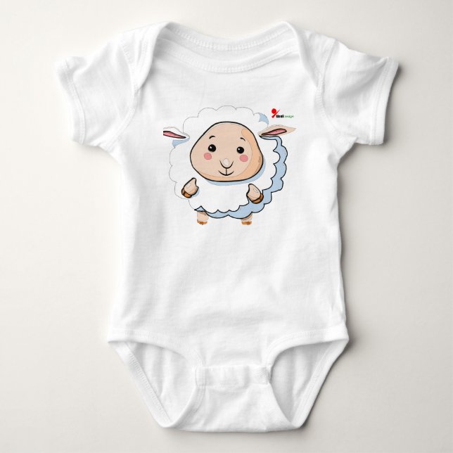 Söt lammdräkt för bebisar  t shirt (Framsida)