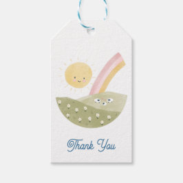 Söt lamms personliga presentkort för baby shower presentetikett