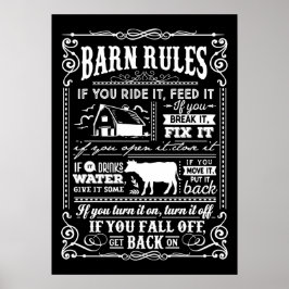 Söt Land Barn regler ord art Poster