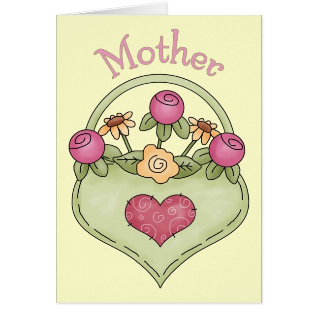 SÖT LAND BLOMMIGTEN - MOR - TILLFÄLLEN HÄLSNINGSKORT (Framsidan)