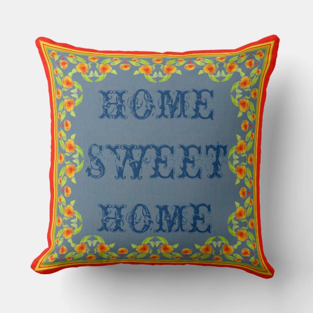 Söt Land Marigolds Gräns Pillow eller Cushion Kudde (Framsida)