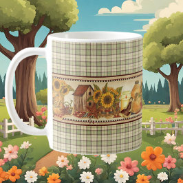 Söt Land stil-bondgård Kaffemugg