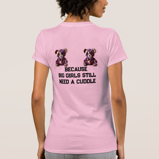 Söt lapptäcke kram björn t shirt (Baksida)