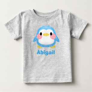 Söt lapptäcke stil pingvin konst personlig t shirt