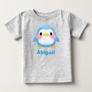 Söt lapptäcke stil pingvin konst personlig t shirt