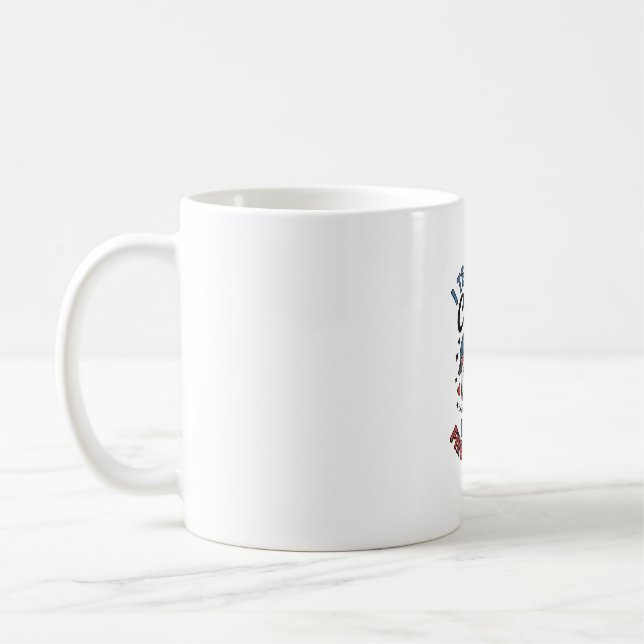 Söt lärare Smällare Vintage Fjärde juli Sh Kaffemugg (Vänster)