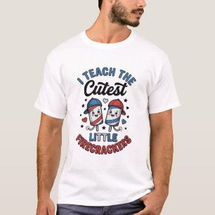 Söt lärare Smällare Vintage Fjärde juli Sh T Shirt