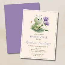 Söt Larv Personligt Namn Baby Shower