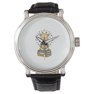 Söt Läsande Giraff Bokälskare Vintage Tröja Desi Armbandsur
