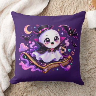 Söt läsande spökhalloween kudde