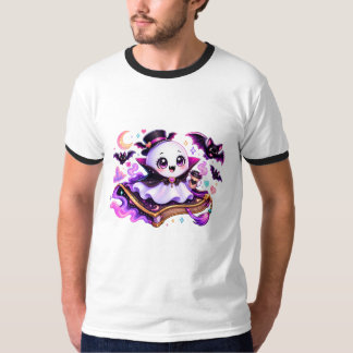 Söt läsande spökhalloween t shirt