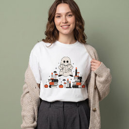 Söt läsande spökhalloween t shirt