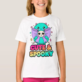 Söt & läskig monstertröja med kranier & stjärnor t shirt