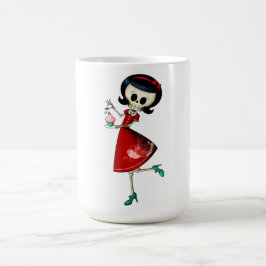 Söt & läskig skelett- flicka kaffemugg