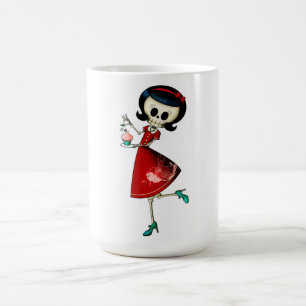 Söt & läskig skelett- flicka kaffemugg