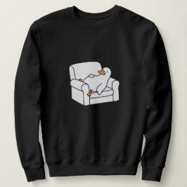 Söt lat anka på fåtölj Roligt minimalistiskt illus T Shirt