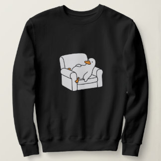Söt lat anka på fåtölj Roligt minimalistiskt illus T Shirt