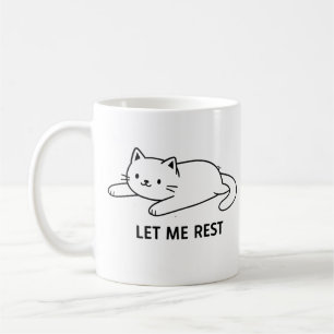 Söt Lat Cat “Låt Mig Vila” Mugg
