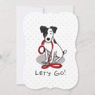 Söt Låt oss gå! Jack Russell Terrier (trefärgad 1) Julkort