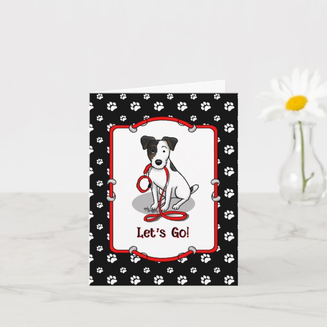 Söt! Låt oss gå! Jack Russell Terrier (trefärgad 1 Kort (Liten växt)
