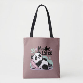 Söt Lat Panda – “Kanske Senare” Avslappnad Panda Tygkasse