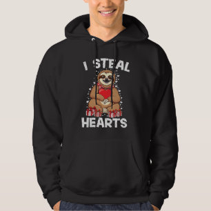 Söt lat slott som håller hjärta kärlek slott alla hoodie
