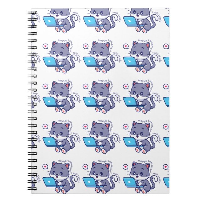 Söt, lat student - i morgon kanske jag ska studera anteckningsbok (Framsidan)