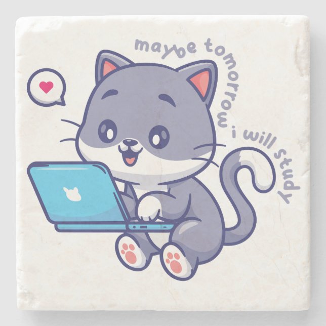 Söt, lat student - i morgon kanske jag ska studera stenunderlägg (Framsidan)