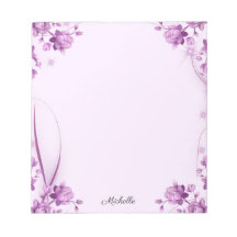 Söt Lavender Flowers Anteckningsblock DIN TEXT