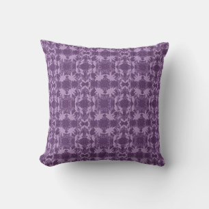 Söt Lavender Lila Snöre Mönster Monogrammed Kudde