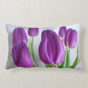 Söt Lavender-Lila Tulips dekoratorkudde Lumbarkudde