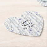 Söt Lavender White Blommigt Rand Möhippa Underlägg Papper<br><div class="desc">Söt Lavender Lilac White Blommigt Rand möhippa</div>