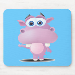 söt ledsen, liten hippo musmatta
