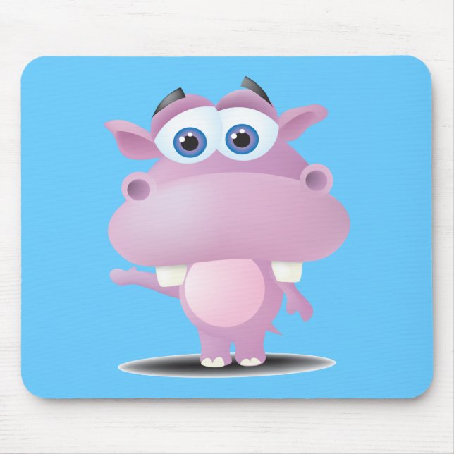 söt ledsen, liten hippo musmatta (Framsidan)