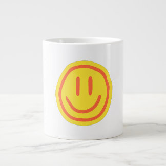 Söt leende ansikte | Positiv Glad Emoji Design Jumbo Mugg