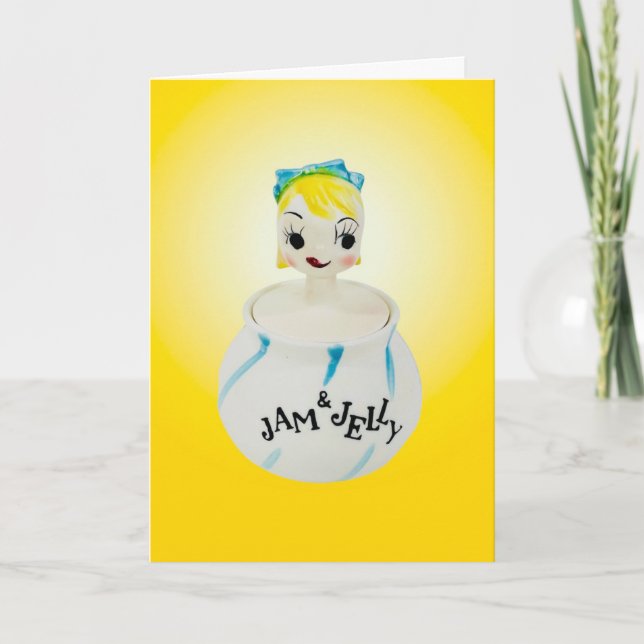 Söt leende ansiktsjam n geléhjärtansfullt kort (Framsida)