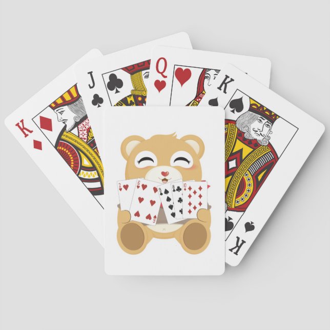 Söt leende björn bebis casinokort (Baksidan)
