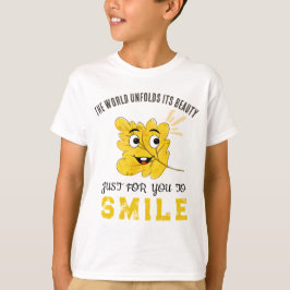 Söt leende blad "Världen vecklar ut sin skönhet" T Shirt