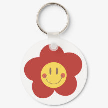 Söt Leende Blomma Retro Estetik Glad Ansikte Desi